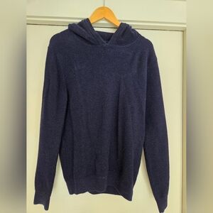 Harry Rosen Benson Men's Wool Navy Sweater Hoodie